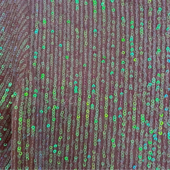 Free People Gold Rush Sequin Long Sleeve Top Neutral Multi Small NWT Glam Party - Picture 7 of 7